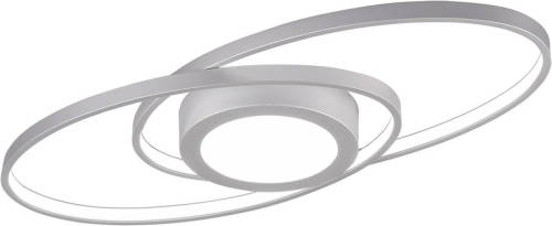 BES LED Led Plafondlamp - Trion Galon - 27w - Warm Wit 3000k - Dimbaar - Rond - Mat Titaan - Aluminium