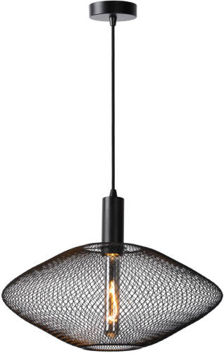 Lucide Mesh Hanglamp-zwart-ø45-1xe27-40w-metaal