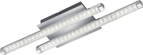 BES LED Led Plafondlamp - Plafondverlichting - Trion Staton - 8w - Warm Wit 3000k - Rechthoek - Mat Chroom - Aluminium