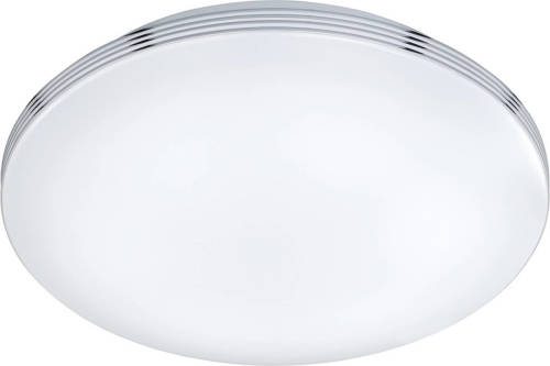 BES LED Led Plafondlamp - Trion Apity - Opbouw Rond 18w - Spatwaterdicht Ip44 - Warm Wit 3000k - Glans Chroom - Aluminium