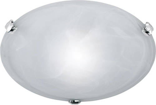 BES LED Led Plafondlamp - Plafondverlichting - Trion Adirona - E27 Fitting - Rond - Mat Nikkel - Aluminium