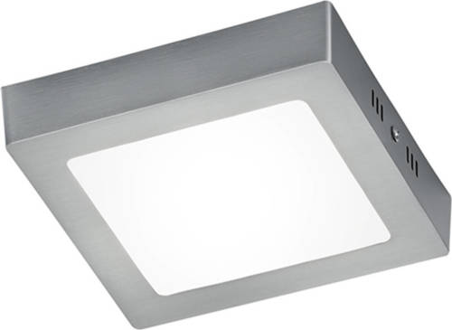 BES LED Led Plafondlamp - Plafondverlichting - Trion Zonin - 12w - Warm Wit 3000k - Vierkant - Mat Nikkel - Aluminium