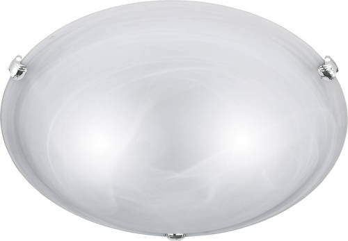 BES LED Led Plafondlamp - Plafondverlichting - Trion Adirona Xl - E27 Fitting - Rond - Mat Nikkel - Aluminium