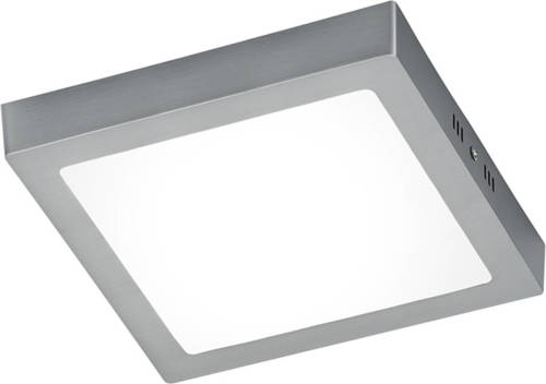 BES LED Led Plafondlamp - Plafondverlichting - Trion Zonin - 17w - Warm Wit 3000k - Vierkant - Mat Nikkel - Aluminium