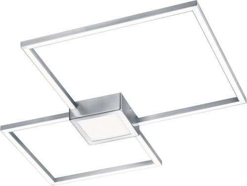 BES LED Led Plafondlamp - Trion Hydro - 28w - Warm Wit 3000k - Dimbaar - Rechthoek - Mat Nikkel - Aluminium