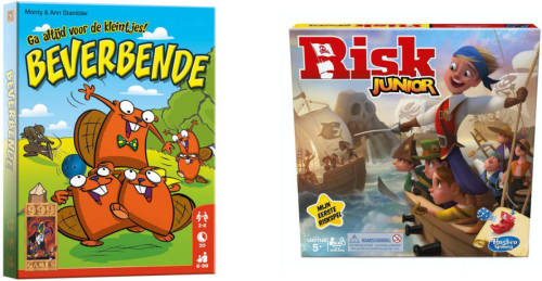 Hasbro Spellenset - Bordspel - 2 Stuks - Beverbende & Risk Junior