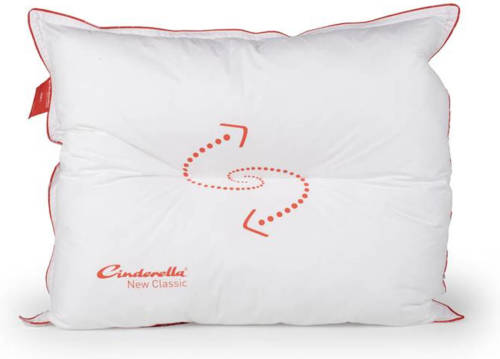 Cinderella New Classic Synthetisch Medium-zacht Hoofdkussen - 100% Ecodown Holle Polyester Vezel - Wit