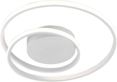 BES LED Led Plafondlamp - Trion Zobun - 22w - Warm Wit 3000k - Dimbaar - Rond - Mat Wit - Aluminium