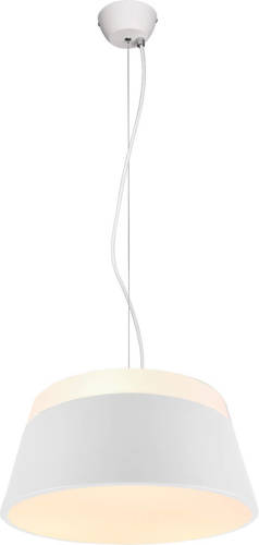 BES LED Led Hanglamp - Trion Barnaness - E27 Fitting - 3-lichts - Rond - Mat Wit - Aluminium