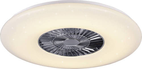 BES LED Led Plafondlamp Met Ventilator - Plafondventilator - Trion Vison - 60w - Rond - Mat Chroom - Kunststof