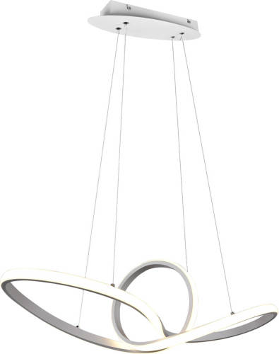 BES LED Led Hanglamp - Trion Sonso - 28w - Natuurlijk Wit 4000k - Rond - Mat Wit - Aluminium