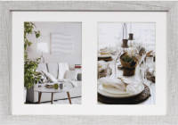 Henzo Fotolijst - Modern Gallery - Collagelijst Voor 2 Foto's - Fotomaat 13x18 Cm - Wit