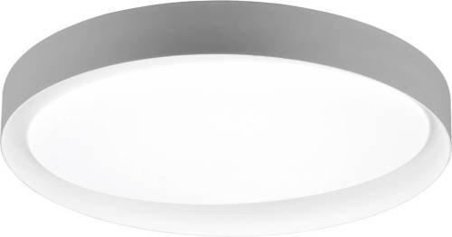 BES LED Led Plafondlamp - Plafondverlichting - Trion Zati - 24w - Aanpasbare Kleur - Rond - Mat Grijs - Kunststof