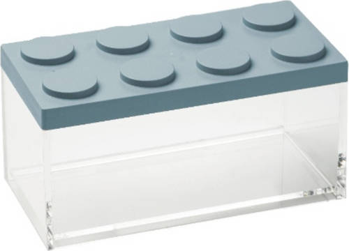 Stapelbare, Brickstore Bewaarcontainer Breed, 1,5l, Blauw - Kunststof - Omada