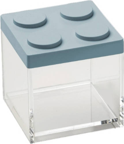 Stapelbare Brickstore Bewaarcontainer, 0,5l, Blauw - Kunststof - Omada