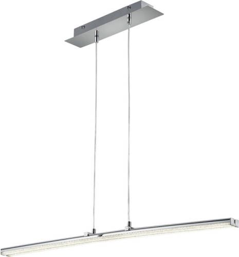 BES LED Led Hanglamp - Hangverlichting - Trion Stilo - 16w - Natuurlijk Wit 4000k - Rechthoek - Mat Chroom - Aluminium