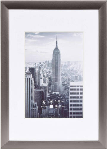 Henzo Fotolijst - Manhattan - Fotomaat 10x15 Cm - Donkergrijs