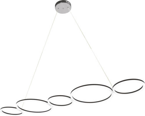 BES LED Led Hanglamp - Hangverlichting - Sintrus - 45w - Natuurlijk Wit 4000k - Mat Zwart - Aluminium