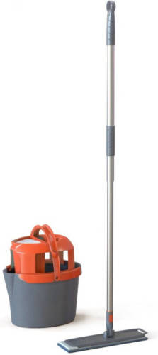 Nordic Stream Vloerwisser Squeeze Mop - Dweilset - Telescopisch Verstelbare Steel - Microvezel