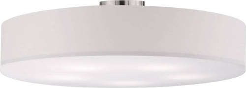 BES LED Led Plafondlamp - Plafondverlichting - Trion Hotia - E27 Fitting - 5-lichts - Rond - Mat Wit - Aluminium