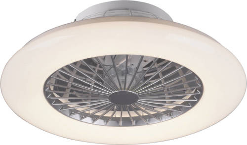 BES LED Led Plafondlamp Met Ventilator - Plafondventilator - Trion Romina - 30w - Aanpasbare Kleur - Rond - Mat Titaan