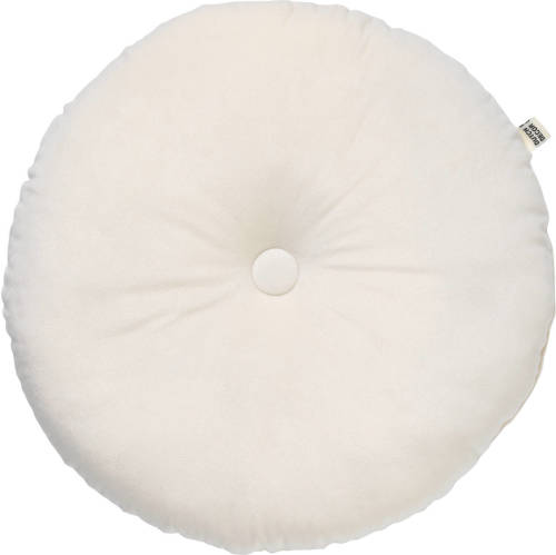 Dutch Decor Olly - Sierkussen Rond Velvet Snow White 40 Cm