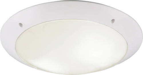 BES LED Led Plafondlamp - Trion Camiro - Opbouw Rond - Waterdicht Ip54 - E27 Fitting - 2-lichts - Mat Wit - Kunststof