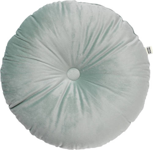 Dutch Decor Olly - Sierkussen Rond Velvet Jadeite 40 Cm