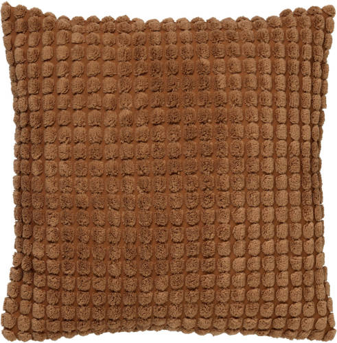 Dutch Decor Rome - Kussenhoes Uni Tobacco Brown 45x45 Cm - Bruin - Bruin