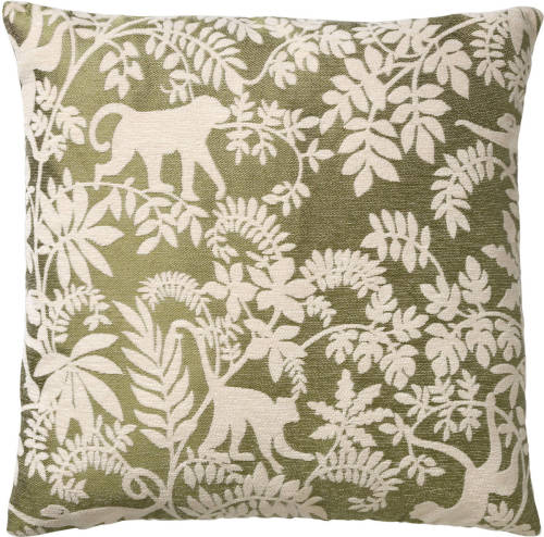 Dutch Decor Abu - Sierkussen Met Dierenprint Calliste Green 45x45 Cm - Groen - Groen