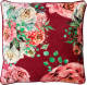 Dutch Decor Minou - Sierkussen Velvet Red Plum 45x45 Cm - Roze - Rood