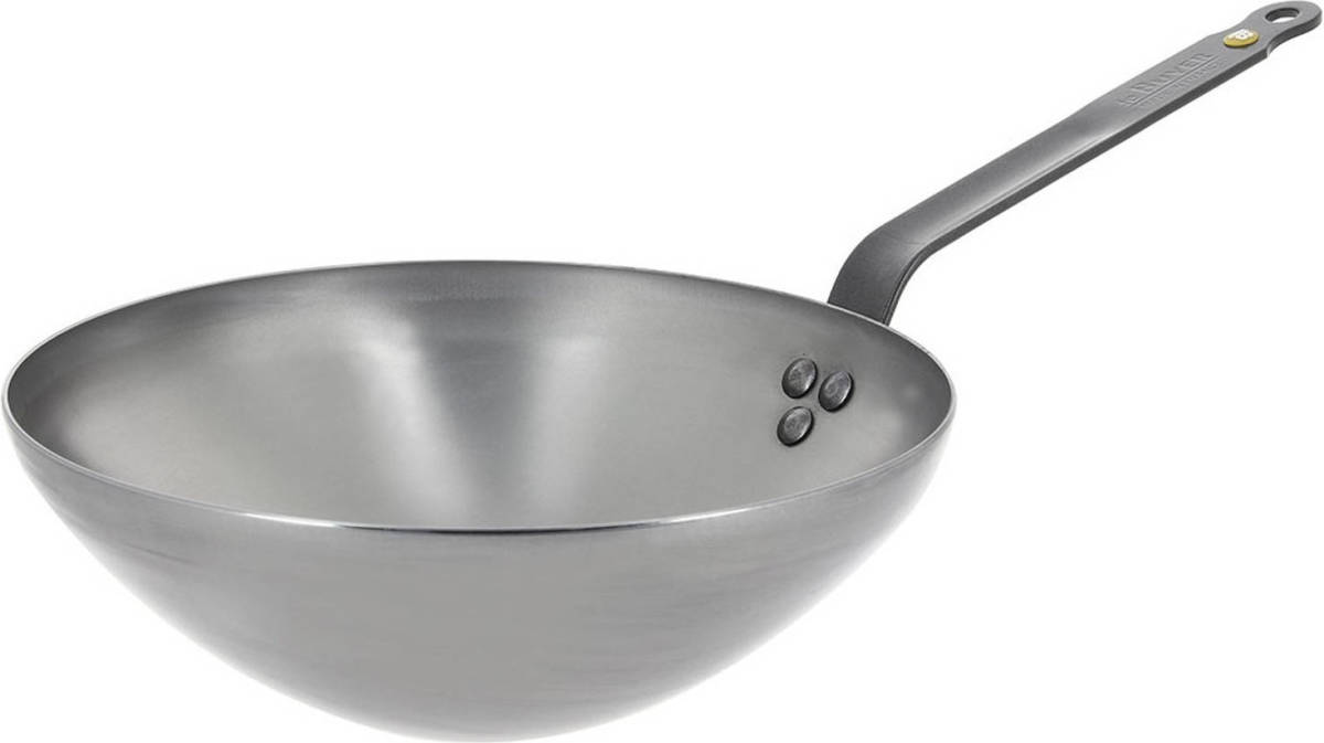 De Buyer Wokpan Mineral B 24 Cm Staal Zilver