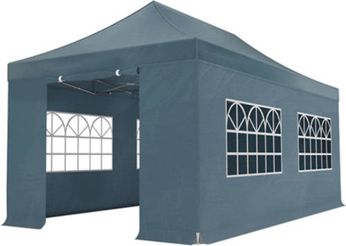 Lizzely Garden & Living Easy Up 3x6m Grijs 30mm (Aluminium Buizen) Semi Prof Partytent