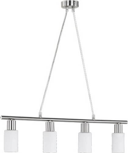 BES LED Led Hanglamp - Hangverlichting - Trion Smast - E14 Fitting - Rechthoek - Mat Nikkel - Aluminium