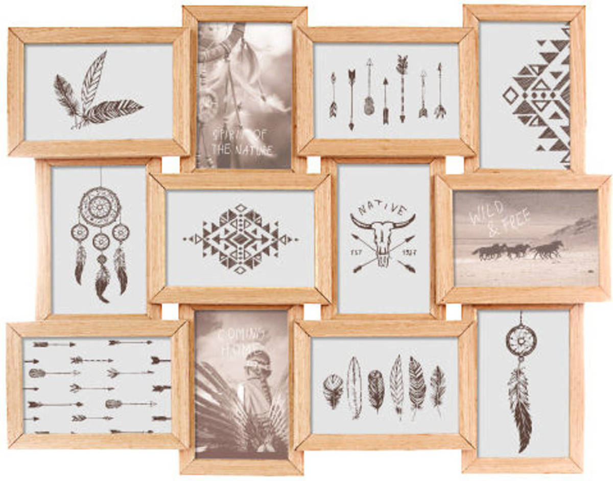 Decopatent ® Mdf Fotolijst Collage Voor 12 Foto's Van 15x10 En 10x15 Cm