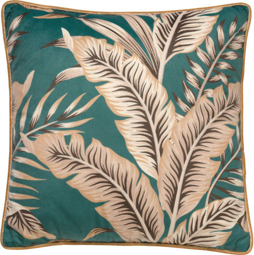 Dutch Decor Palmer - Kussenhoes Velvet Sagebrush Green 45x45 Cm - Groen - Groen