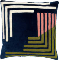 Dutch Decor Remy - Sierkussen Velvet Insignia Blue 45x45 Cm