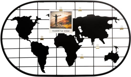 Decopatent ® Wereld Foto Wandrek - Foto Frame - Met Gouden Clip Om