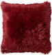 Dutch Decor Fluffy - Sierkussen Unikleur Merlot 45x45 Cm - Rood - Rood