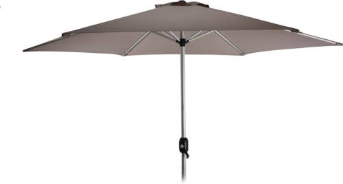 4Goodz Aluminium Parasol 270 Cm Met Opdraaimechanisme - Grijs