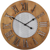 Beliani Cuilco - Wandklok-donkere Houtkleur-mdf