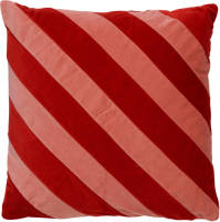 Dutch Decor Pebbe - Kussenhoes Velvet Aurora Red 45x45 Cm