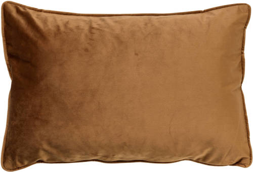 Dutch Decor Finn - Sierkussen Velvet Tobacco Brown 40x60 Cm