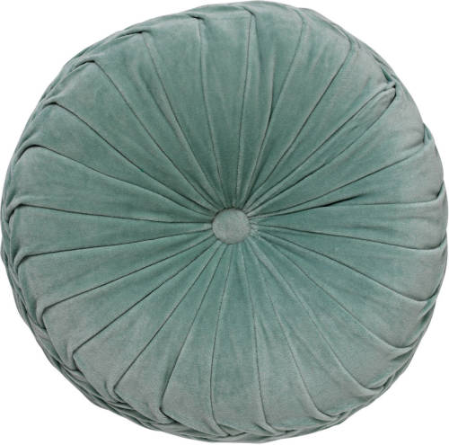 Dutch Decor Kaja - Sierkussen Rond Velvet Jadeite 40 Cm