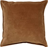 Dutch Decor Caith - Sierkussen Velvet Tobacco Brown 50x50 Cm
