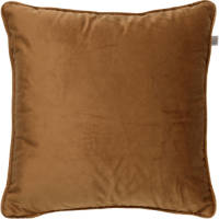 Dutch Decor Finn - Sierkussen Velvet Tobacco Brown 45x45 Cm