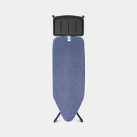 Brabantia Strijkplank C, 124x45 Cm Denim Blue Met Solide Stoomunithouder - Black