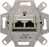 Kopp - Utp Rj45 Stopcontact - Wandcontactdoos - Inbouw - 2-voudig Utp Cat6