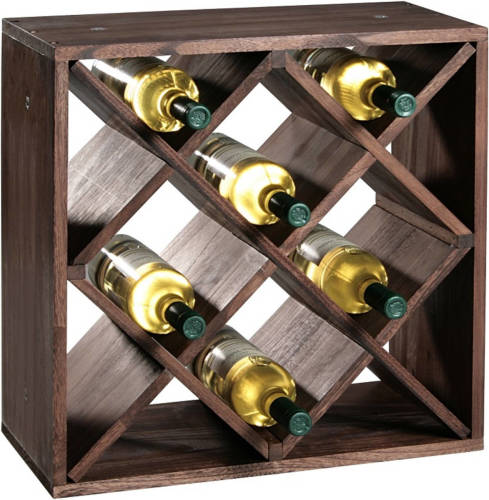 Decopatent Fsc® Houten Wijnflessen Legbordsysteem Voor 20 Wijn Flessen Wijnrek