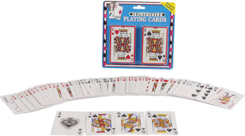 2-Play Speelkaarten Vegas Style 9,5 X 6 Cm Karton 2 Sets